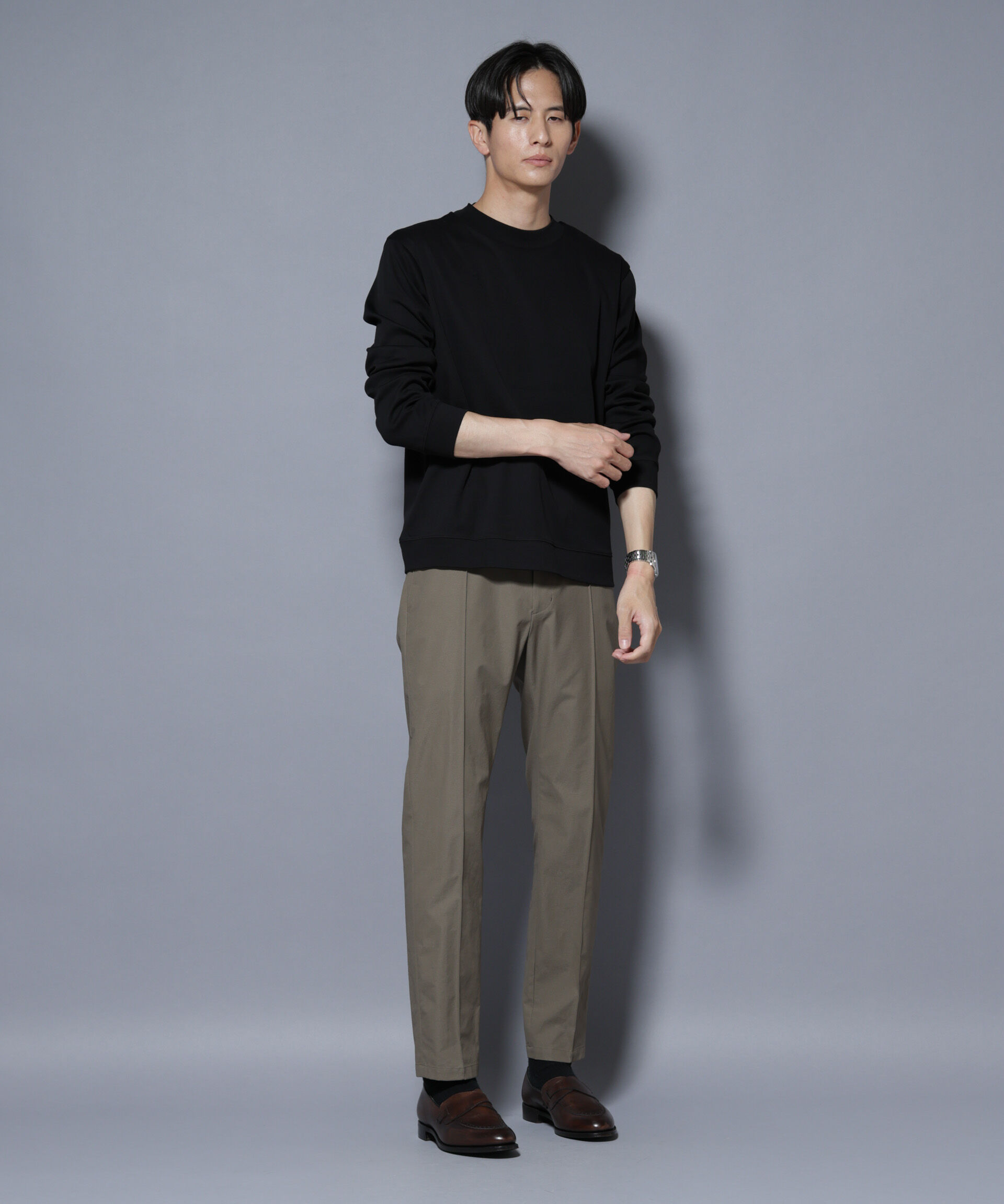 nano･universe「「FORMAL JERSEY」モックネックカットソー長袖」|Tシャツ・カットソー|