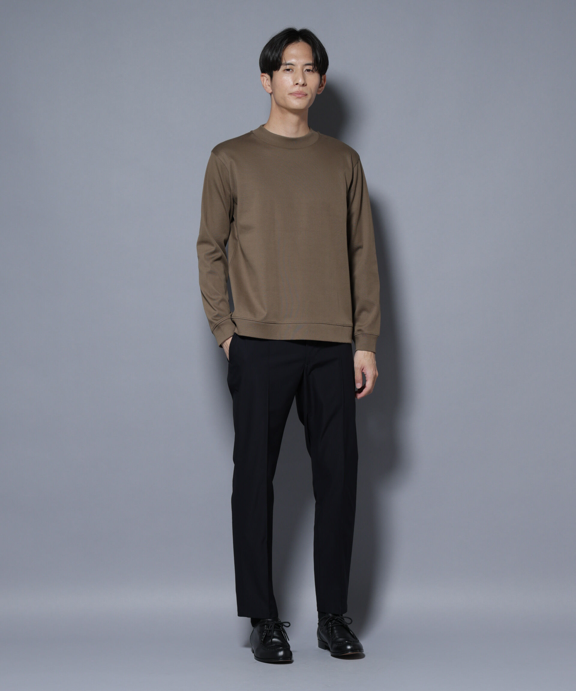 nano･universe「「FORMAL JERSEY」モックネックカットソー長袖」|Tシャツ・カットソー|