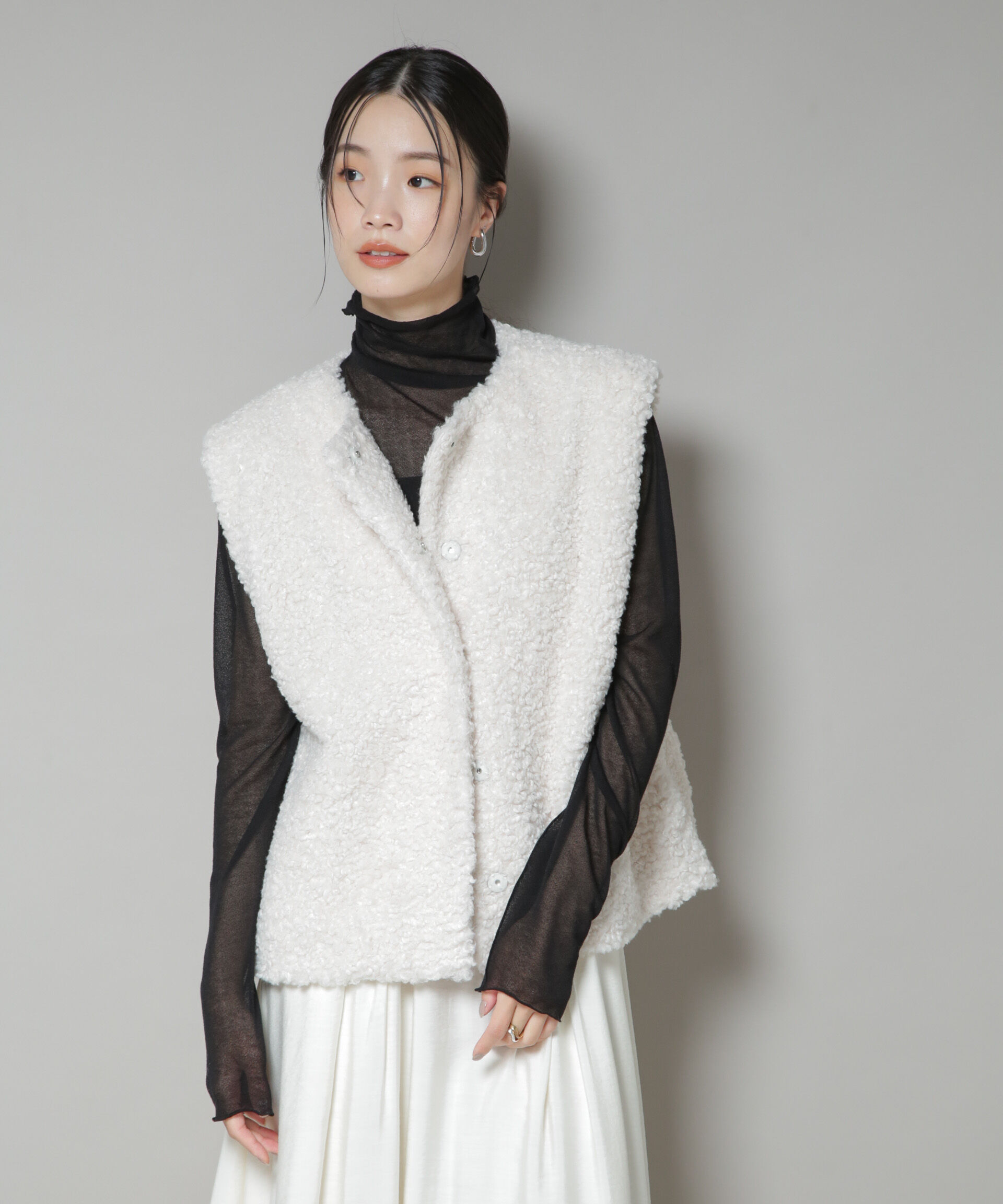 nano･universe「カーリングフェイクファージレ」|テーラードジャケット|