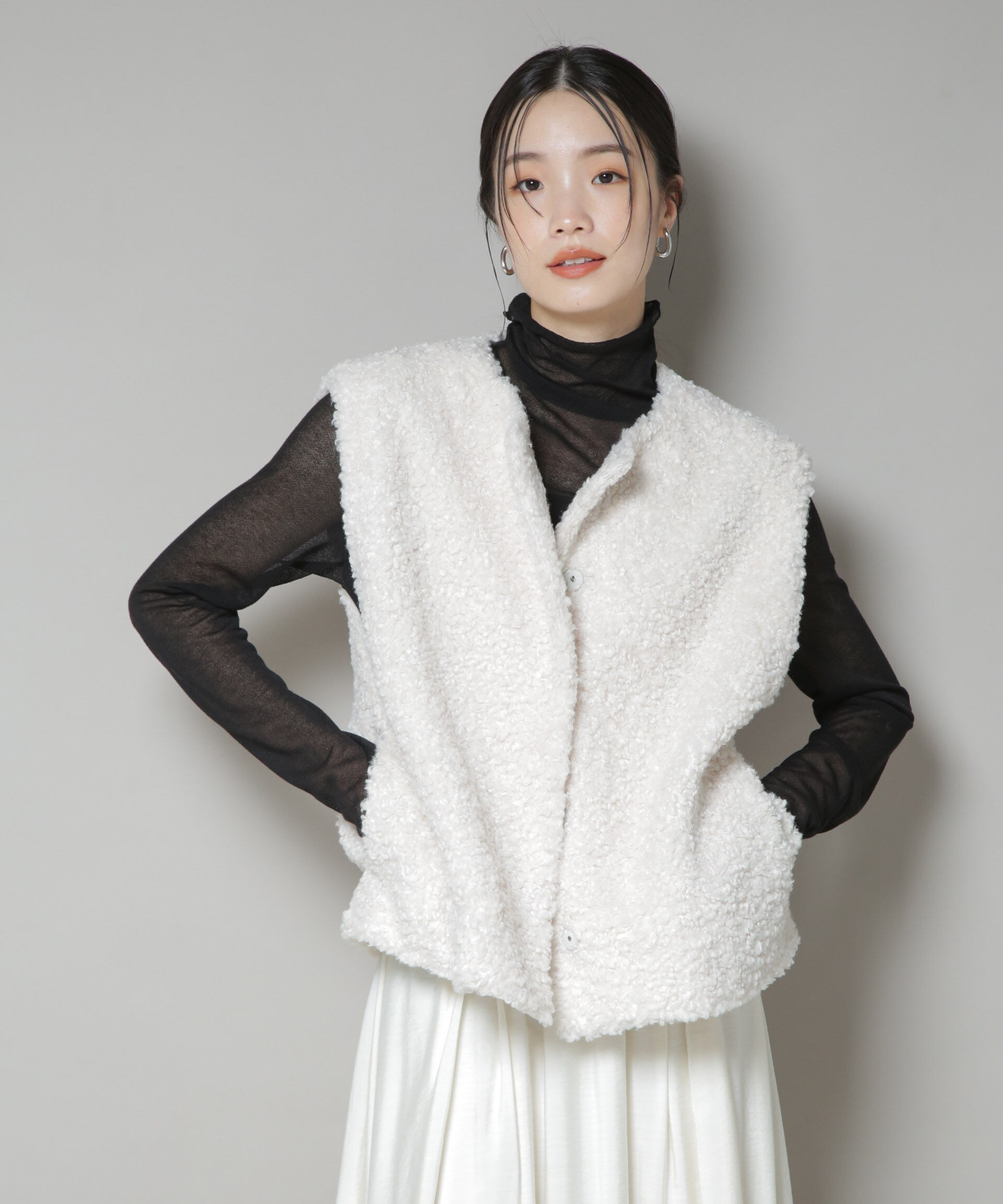 nano･universe「カーリングフェイクファージレ」|テーラードジャケット|