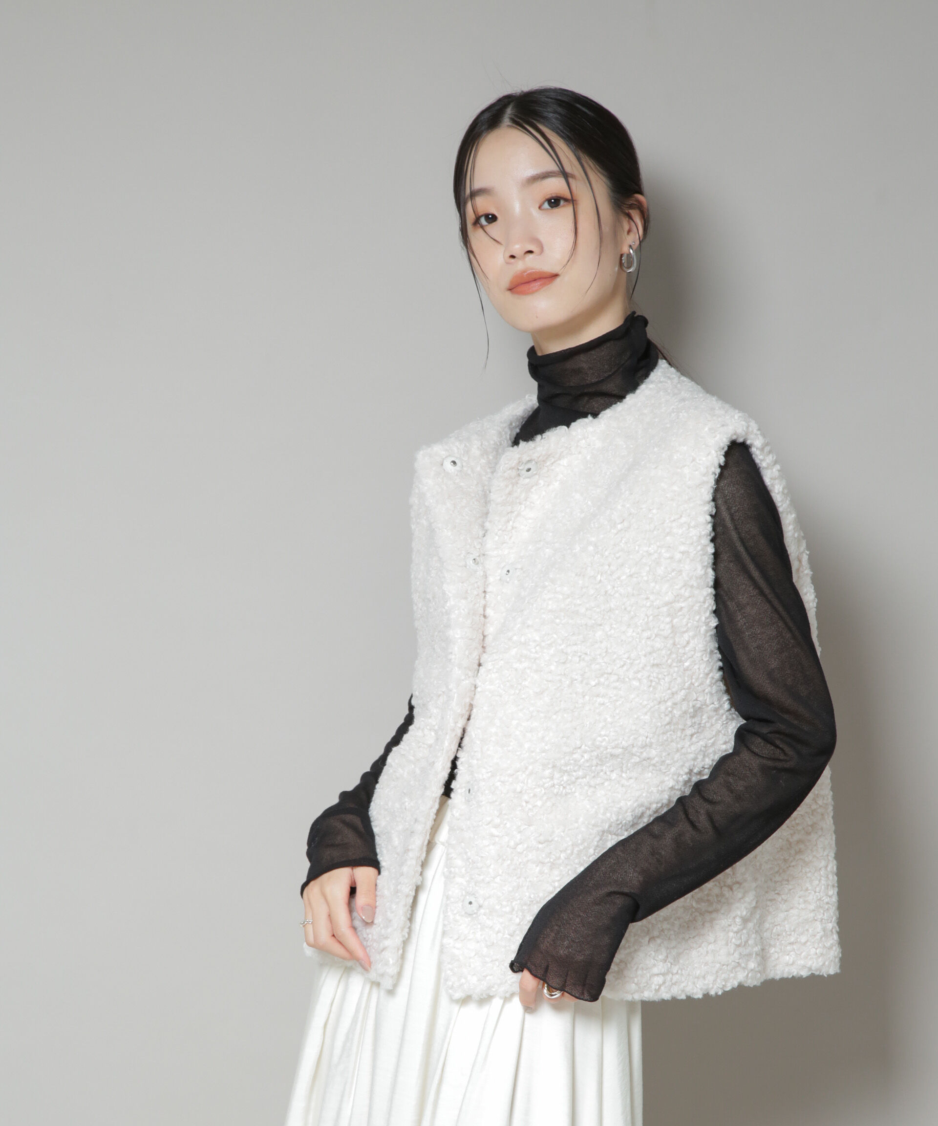 nano･universe「カーリングフェイクファージレ」|テーラードジャケット|