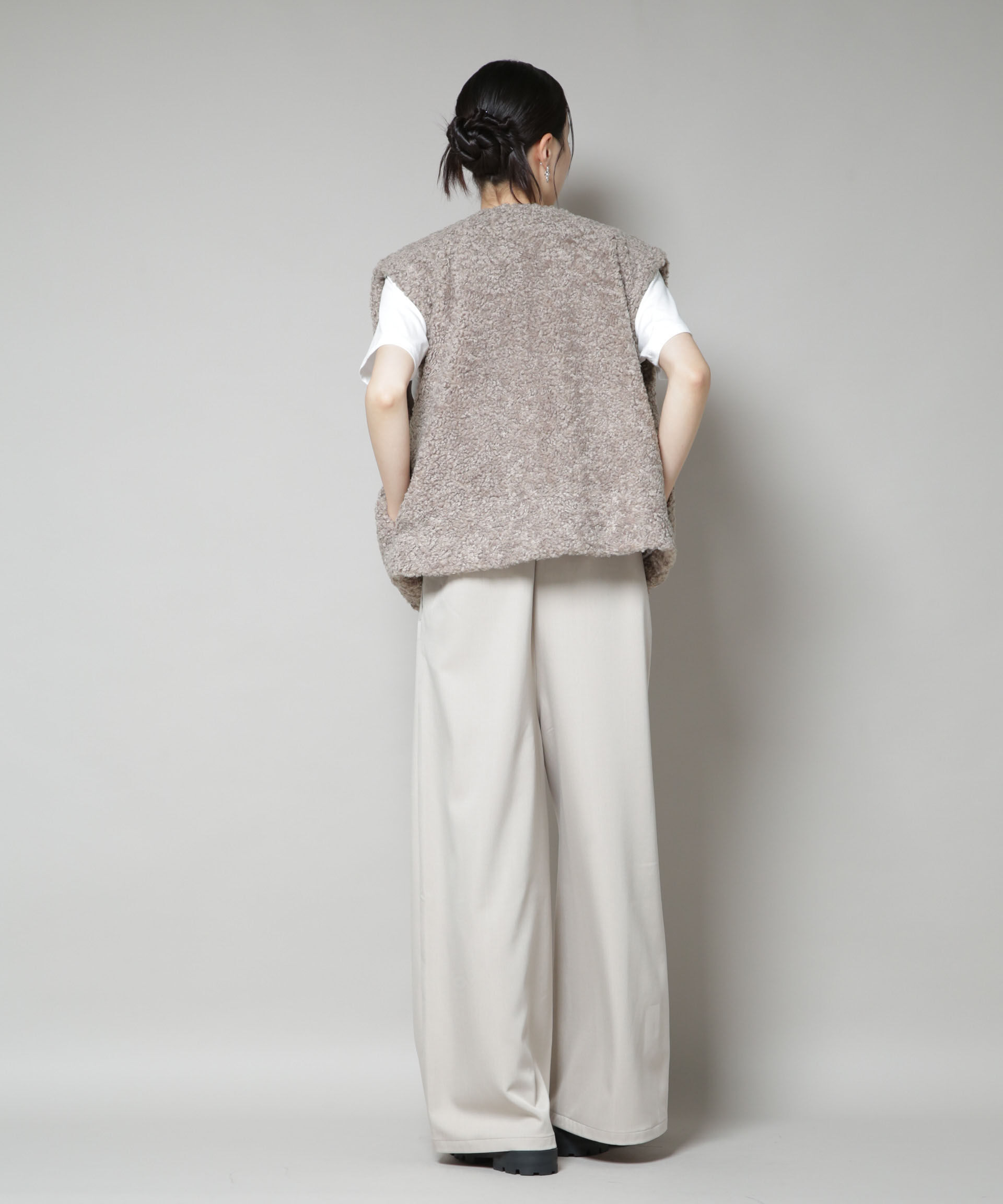 nano･universe「カーリングフェイクファージレ」|テーラードジャケット|