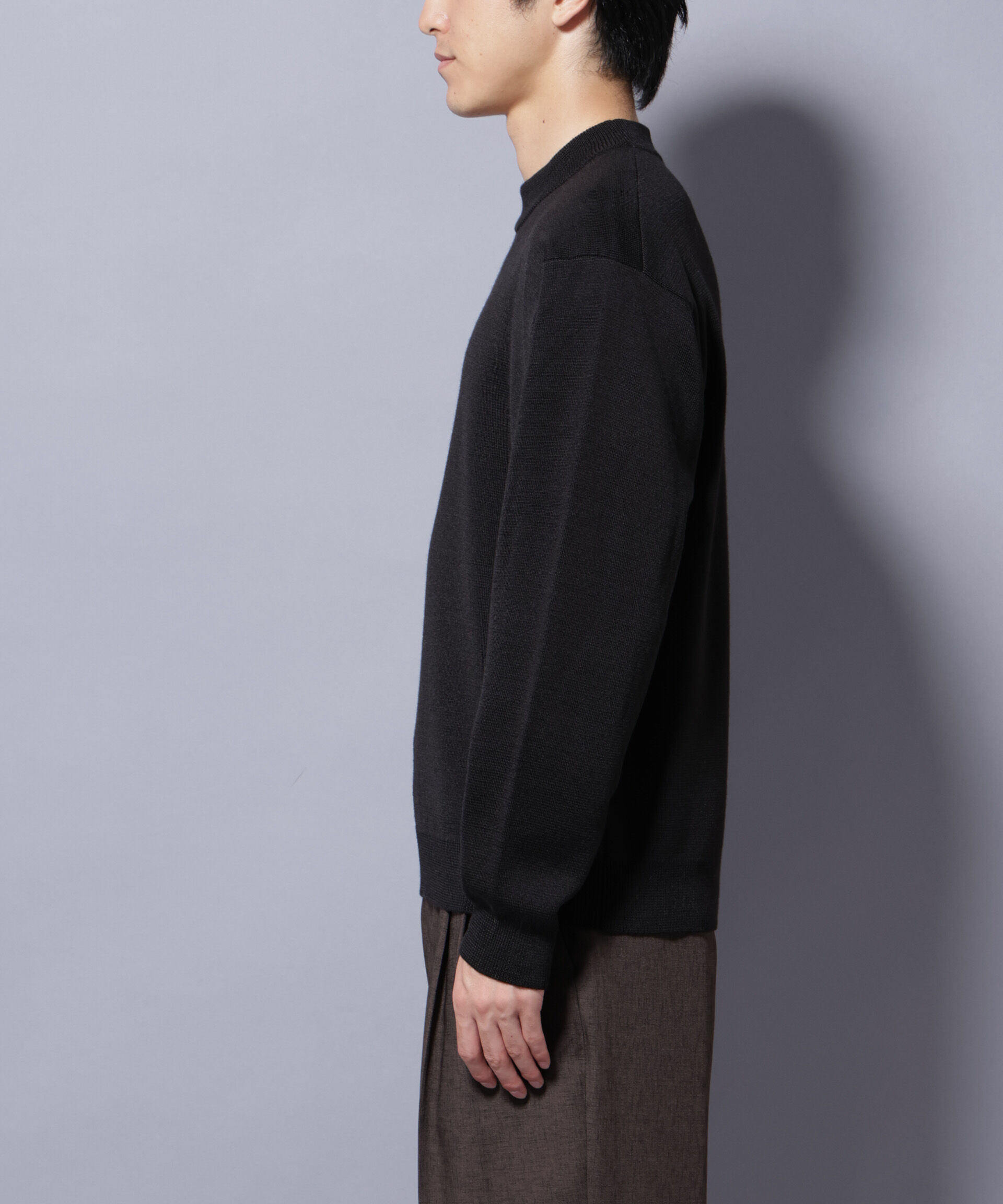 nano･universe「タスマニアウールミックス ミラノリブリラックスモックネックニット」|ニット・セーター|