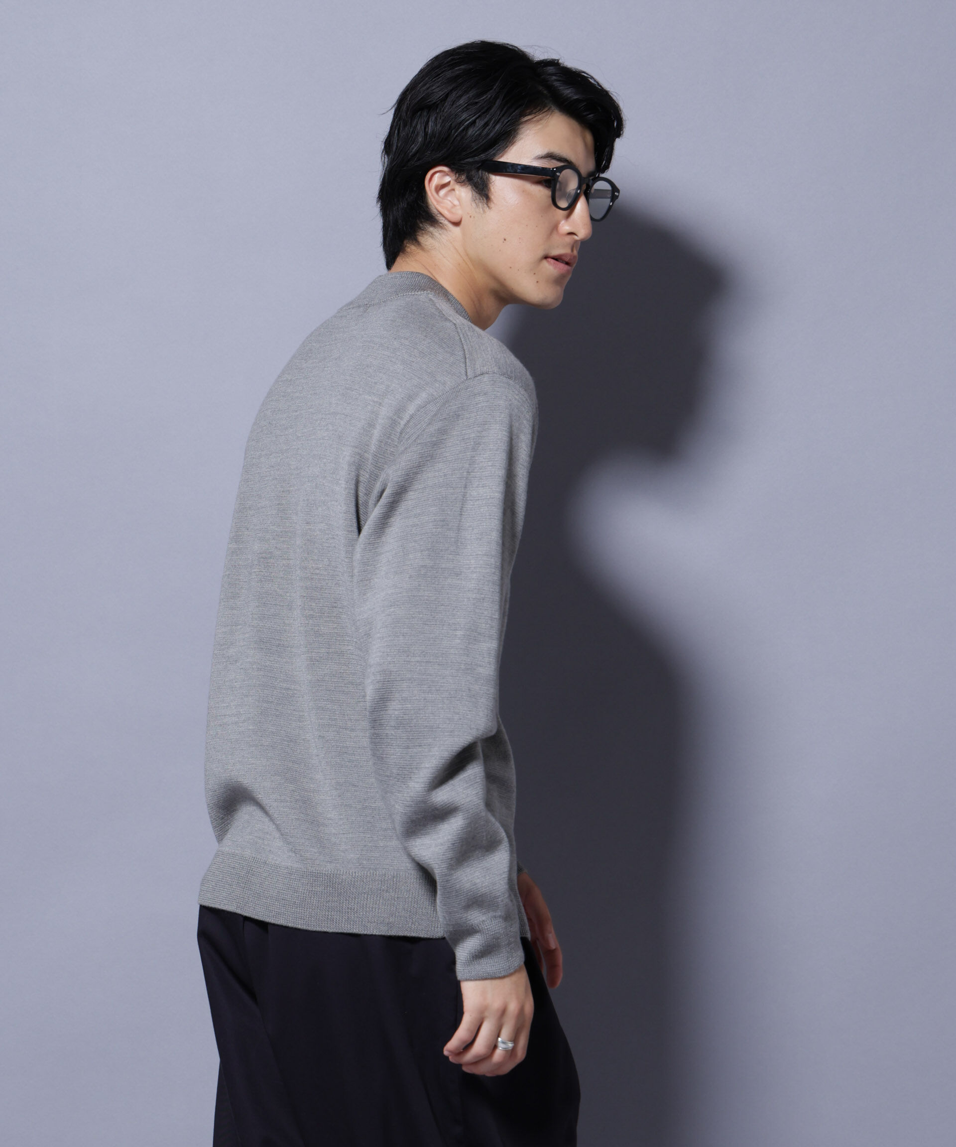 nano･universe「タスマニアウールミックス ミラノリブリラックスモックネックニット」|ニット・セーター|