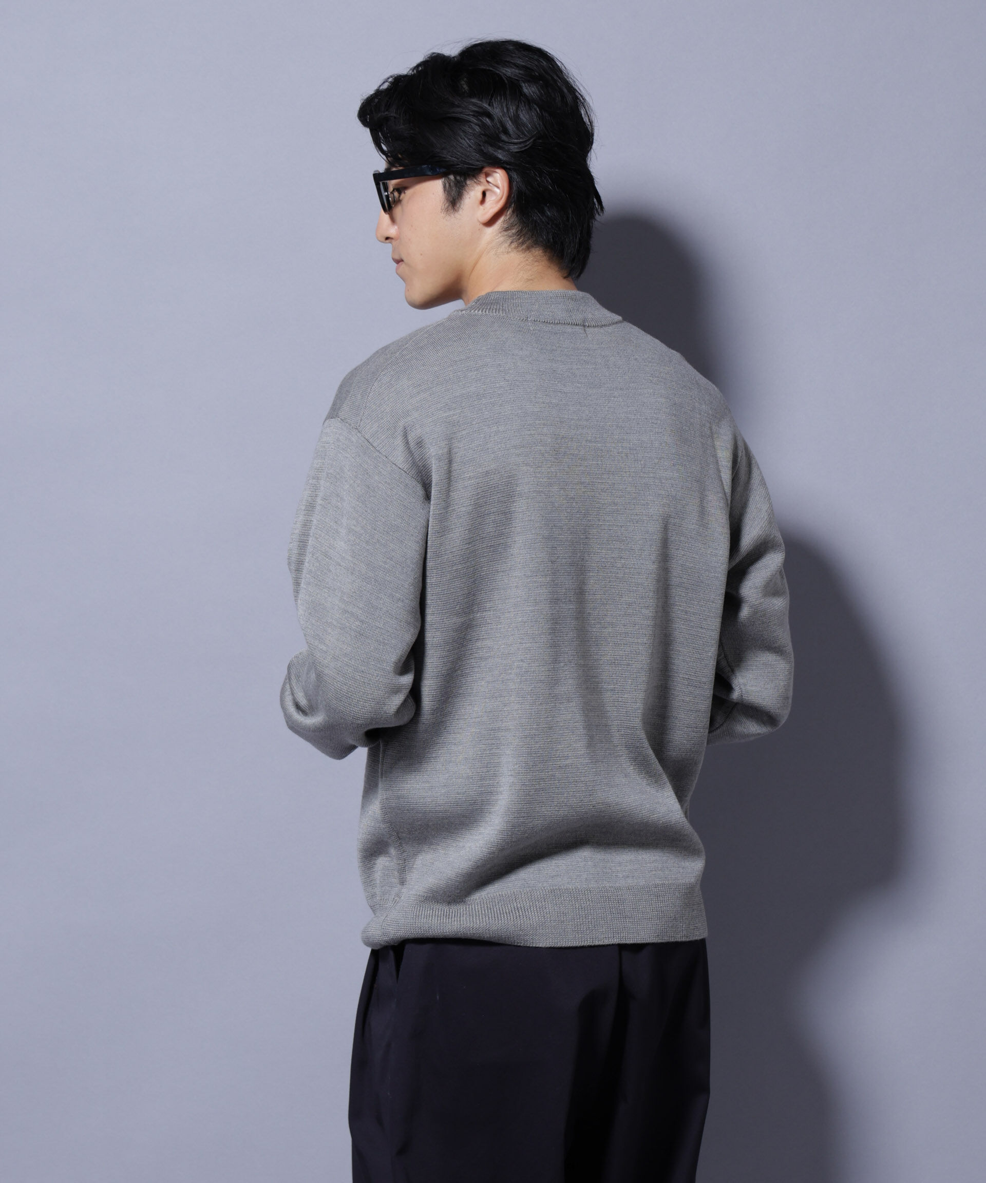 nano･universe「タスマニアウールミックス ミラノリブリラックスモックネックニット」|ニット・セーター|