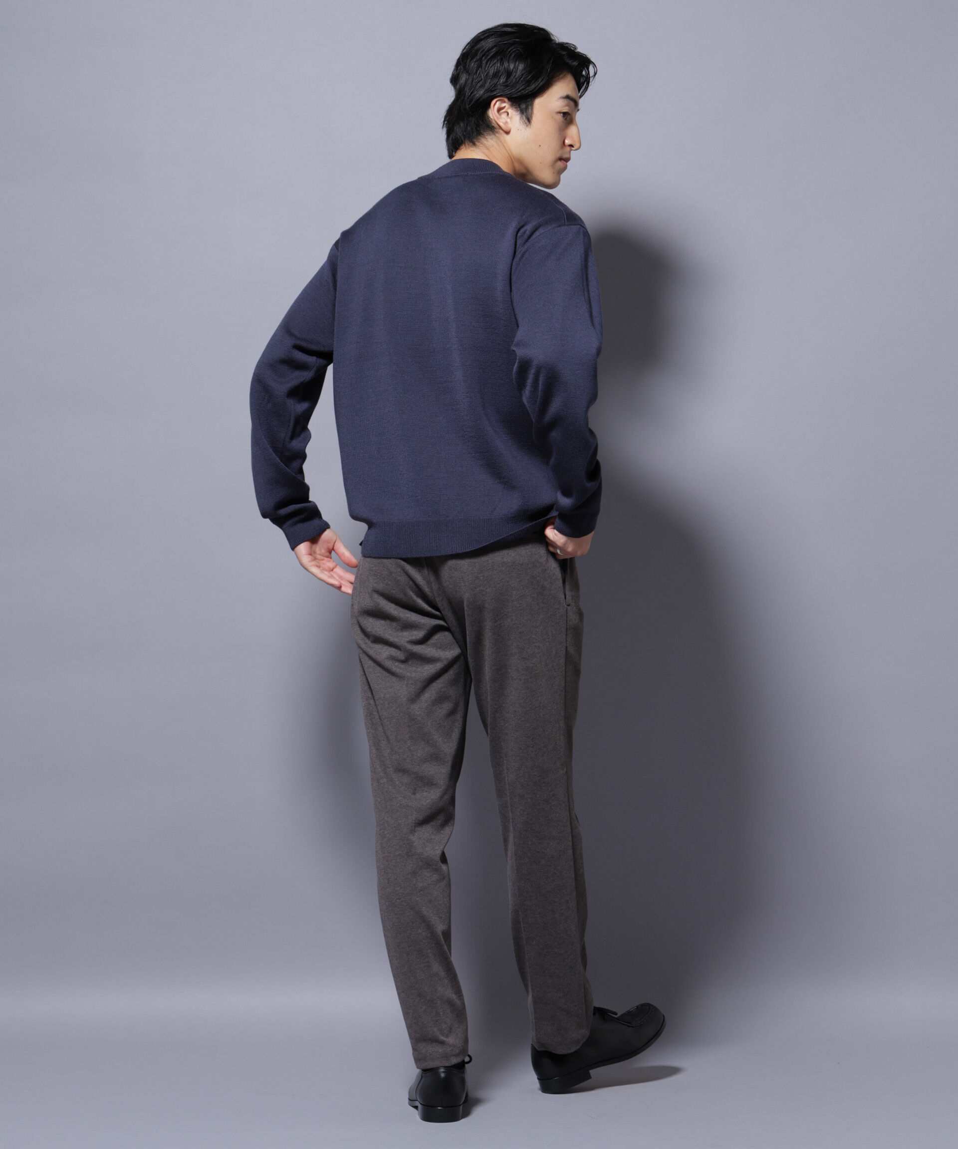 nano･universe「タスマニアウールミックス ミラノリブリラックスモックネックニット」|ニット・セーター|