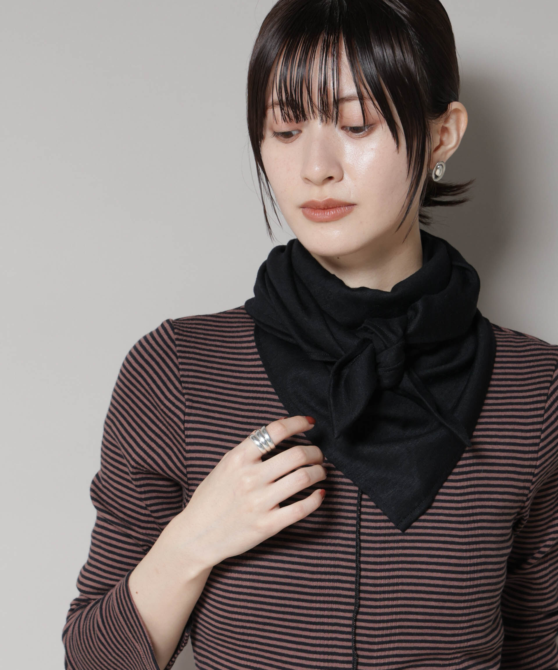 nano･universe「La Maison de Lyllis/KERCHIEF ウールジャージースカーフ」|マフラー|