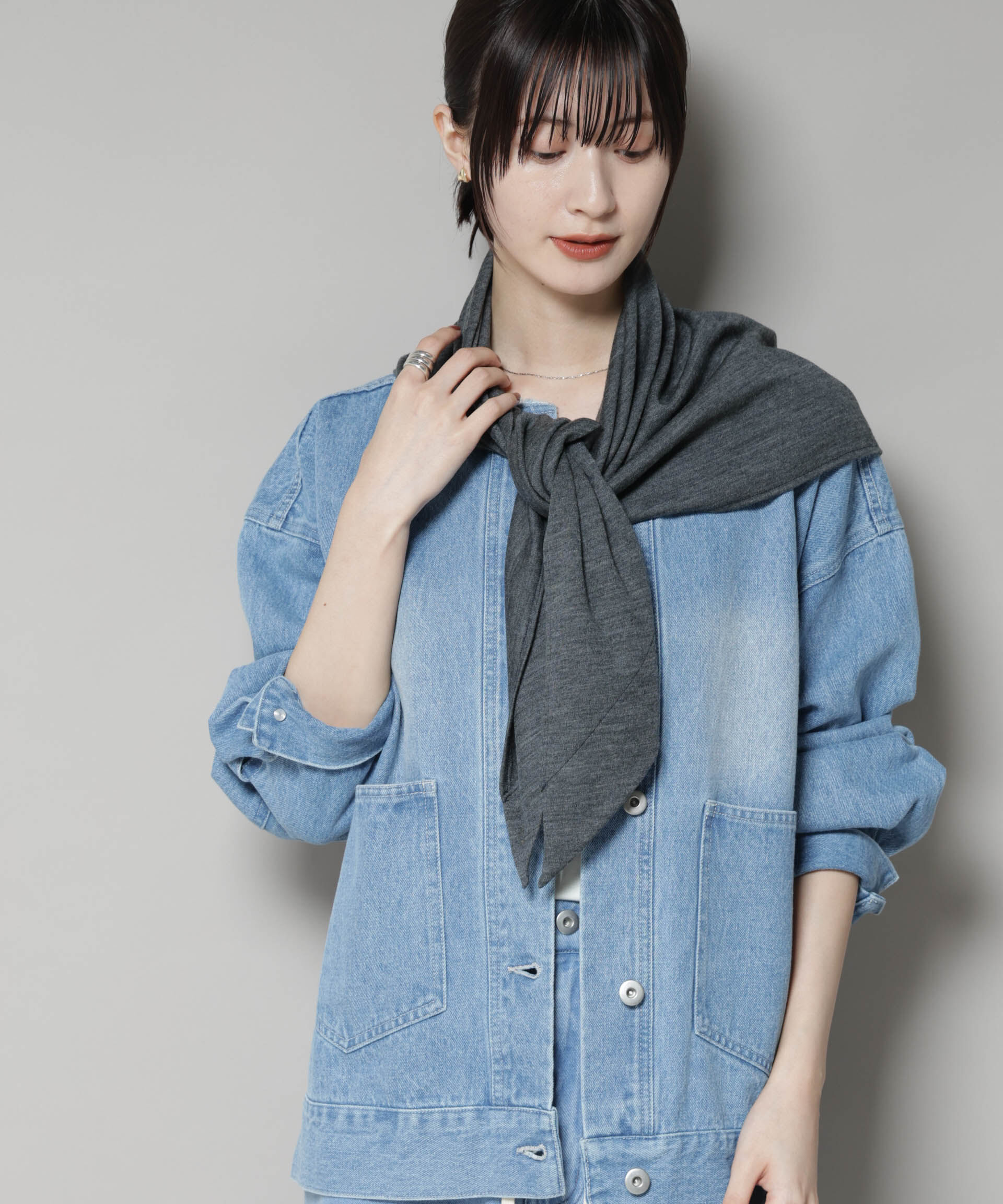 nano･universe「La Maison de Lyllis/KERCHIEF ウールジャージースカーフ」|マフラー|