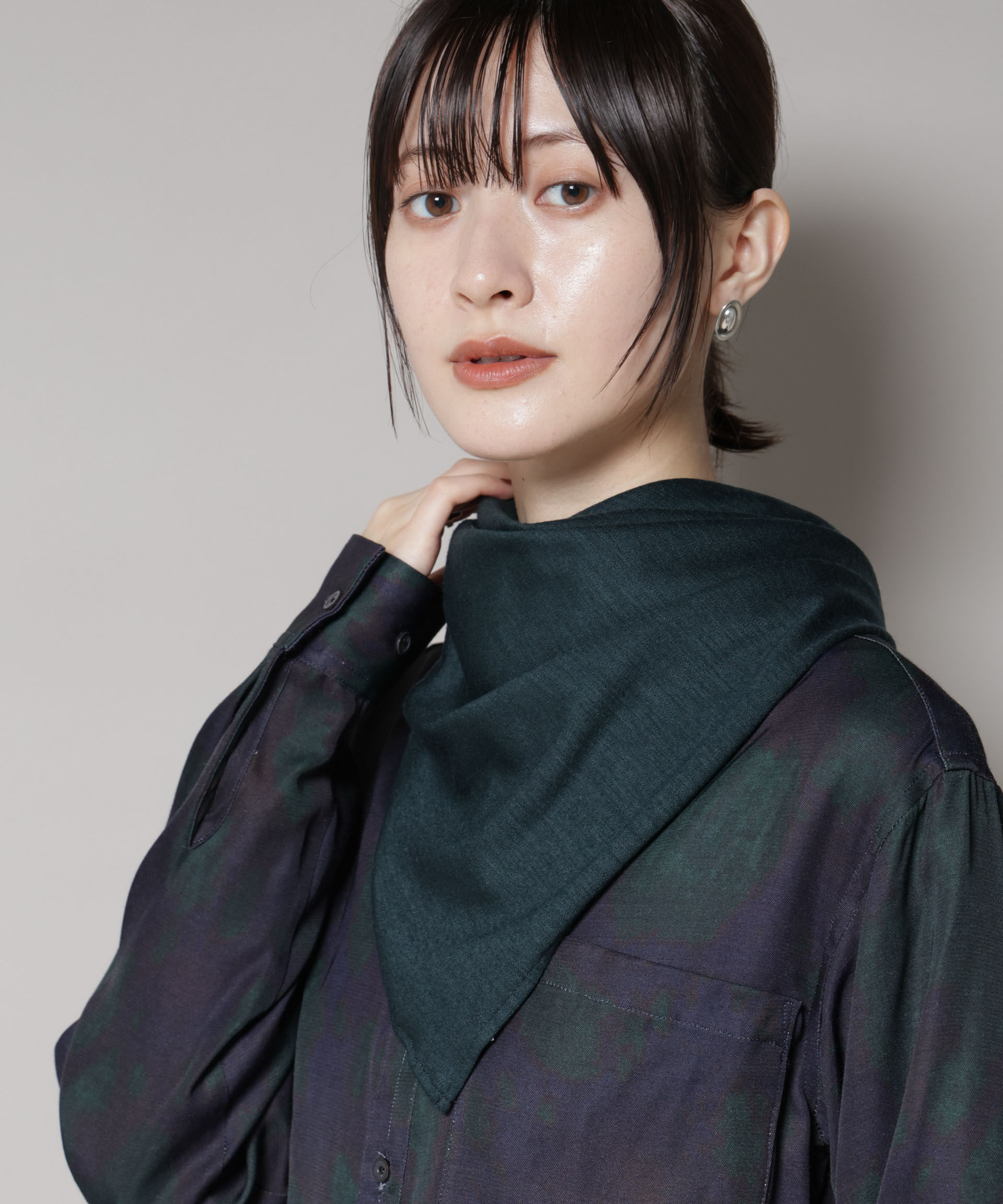 nano･universe「La Maison de Lyllis/KERCHIEF ウールジャージースカーフ」|マフラー|