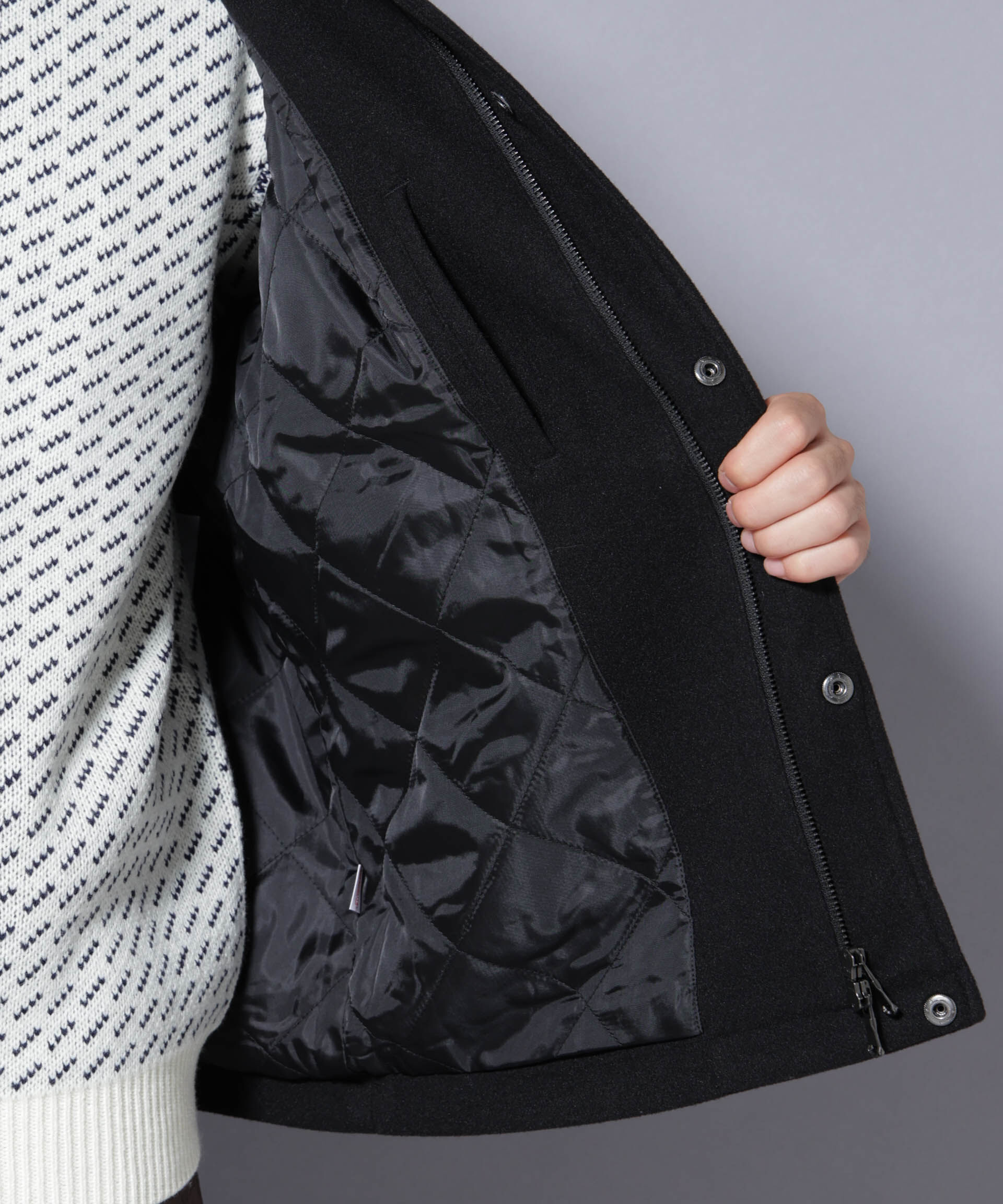 nano･universe「テックメルトンショートブルゾン」|ブルゾン・スタジャン|