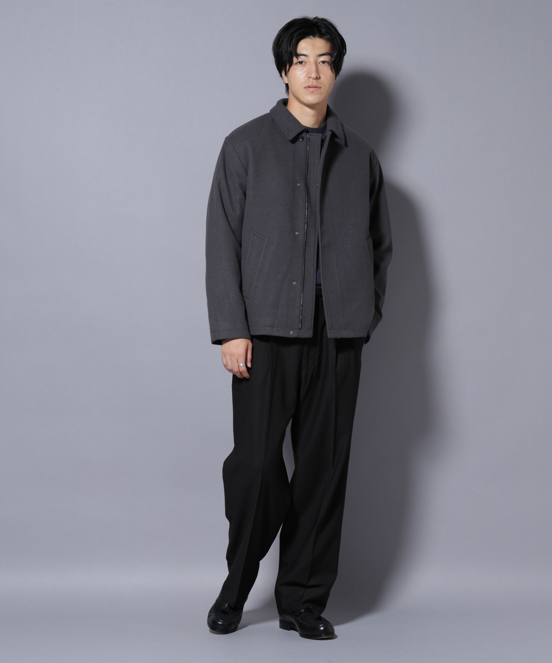 nano･universe「テックメルトンショートブルゾン」|ブルゾン・スタジャン|