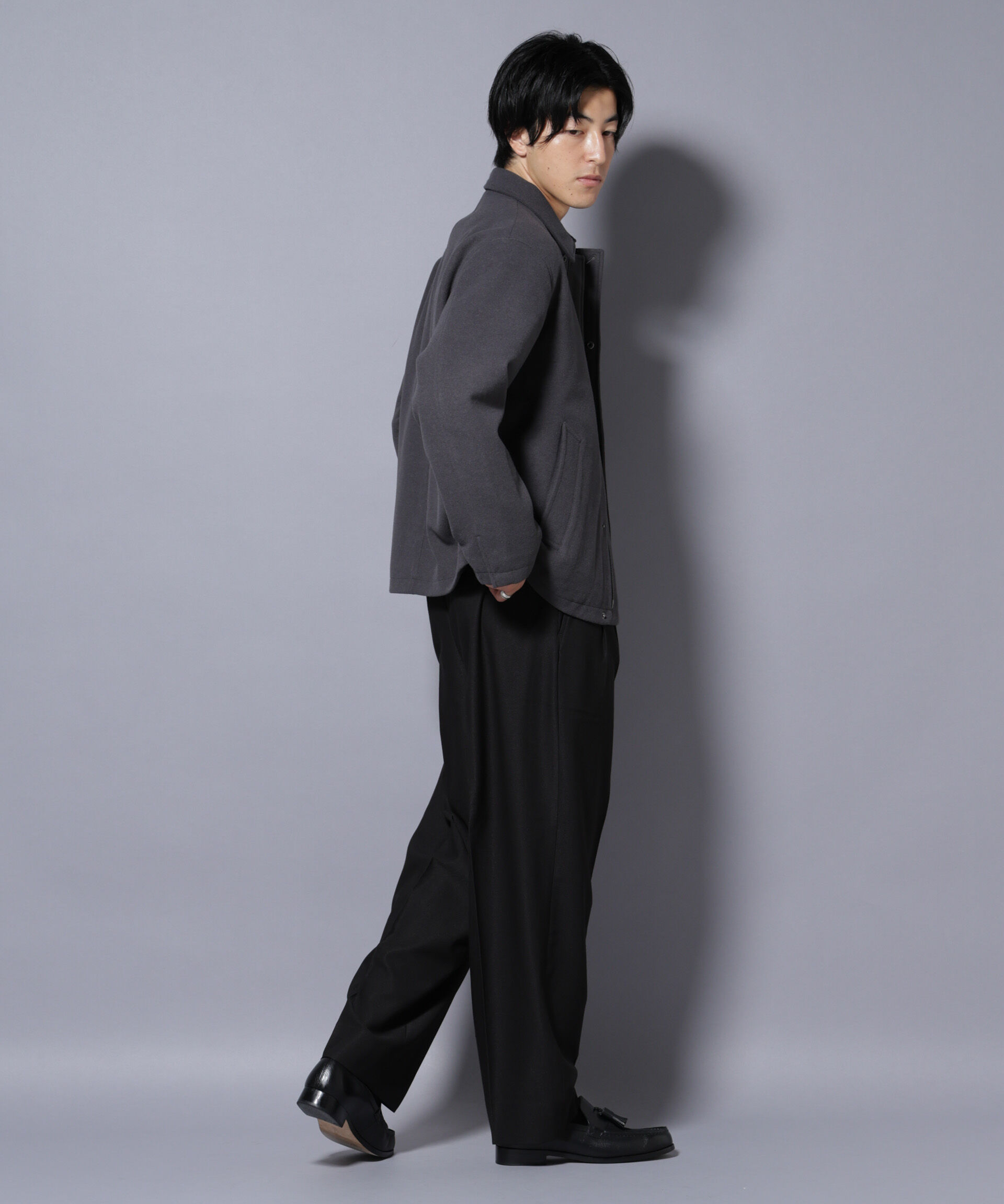 nano･universe「テックメルトンショートブルゾン」|ブルゾン・スタジャン|