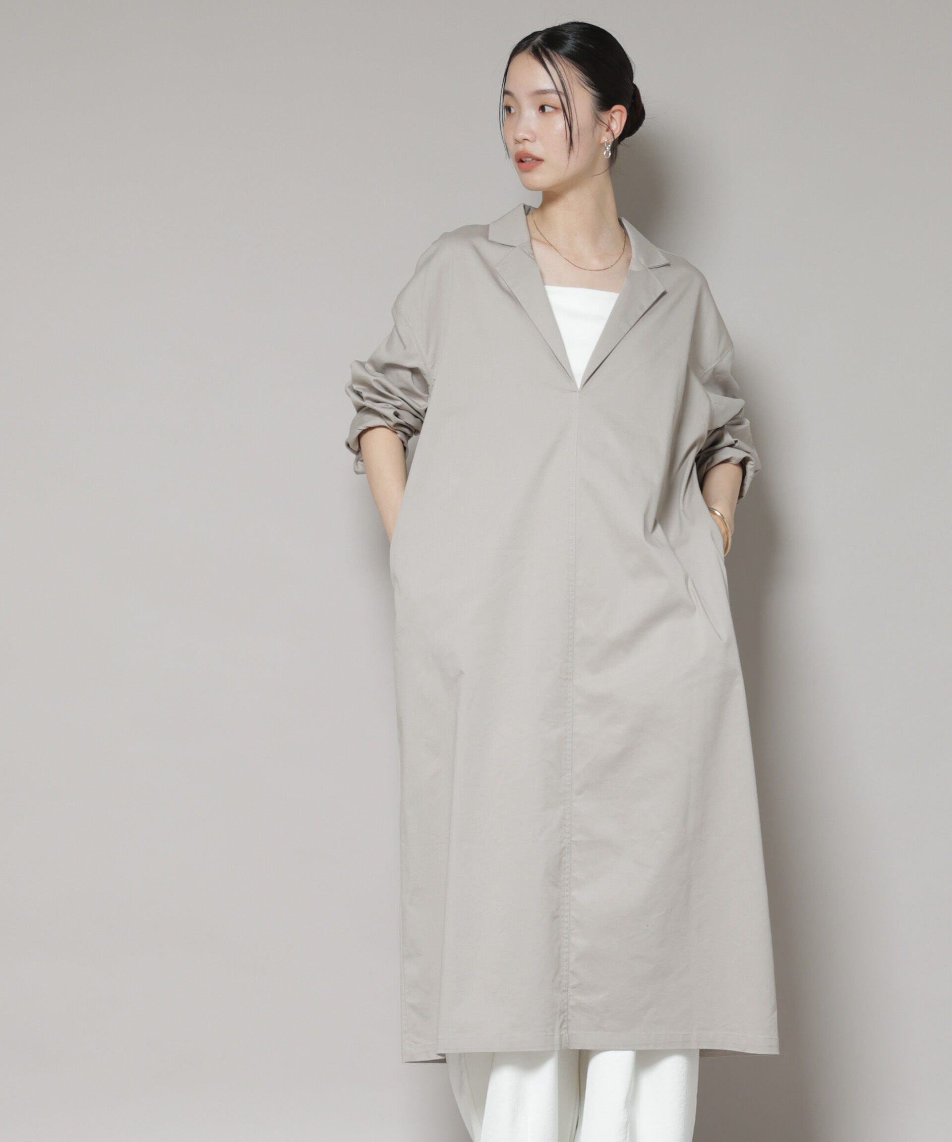 nano･universe「テーラードカラーロングワンピース」|ワンピース|