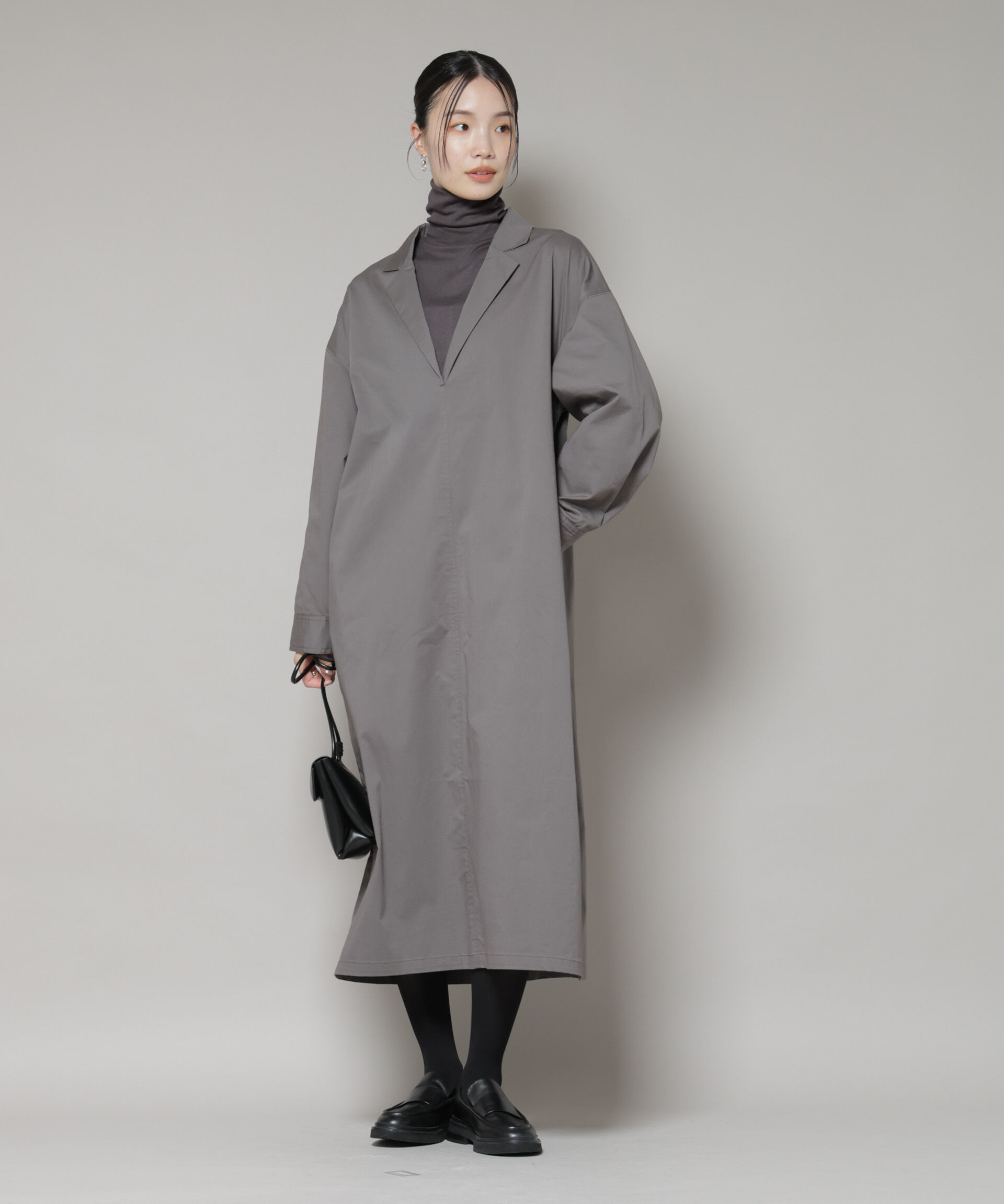 nano･universe「テーラードカラーロングワンピース」|ワンピース|