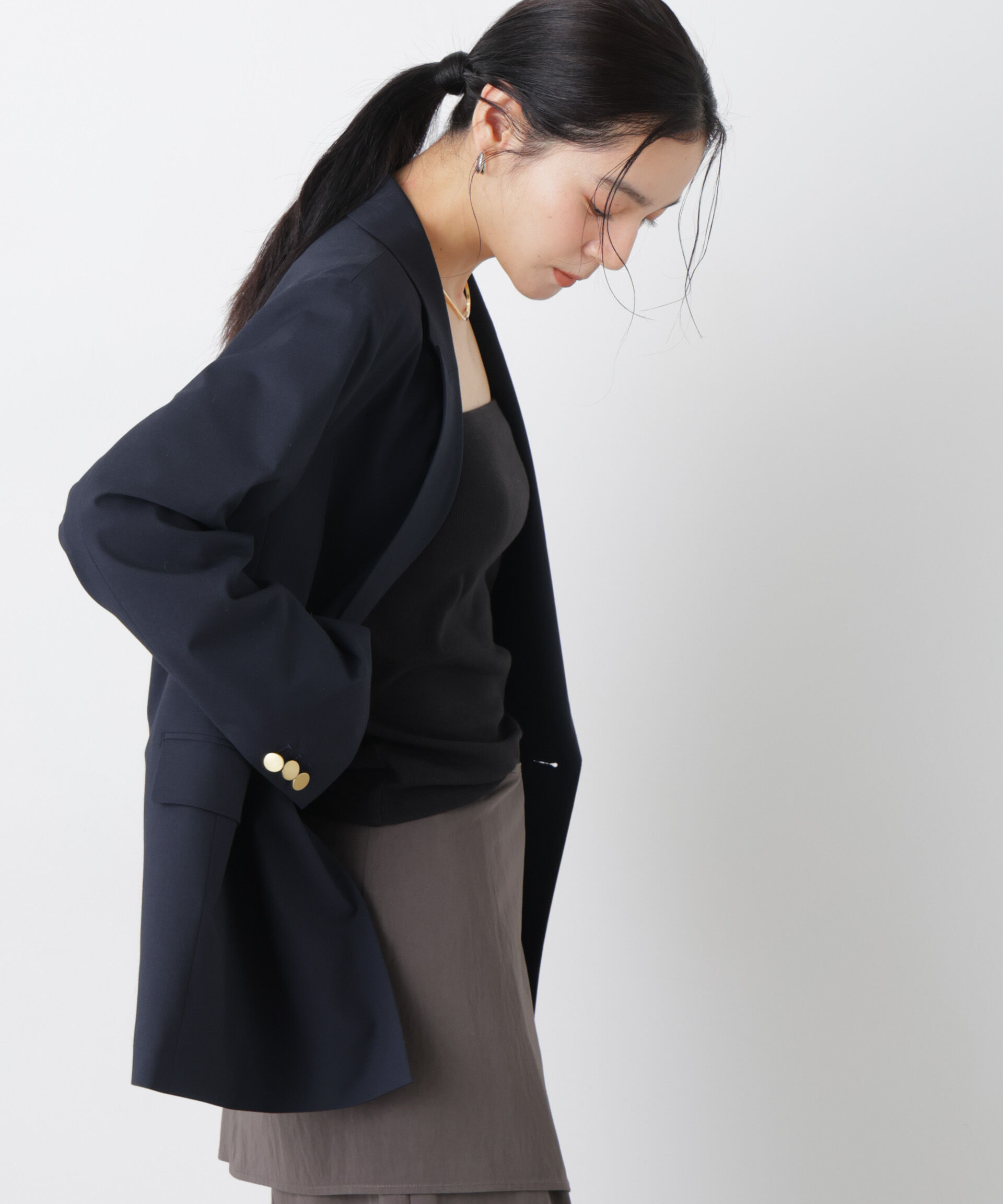 nano･universe「トロストレッチダブルジャケット(セットアップ可)」|テーラードジャケット|