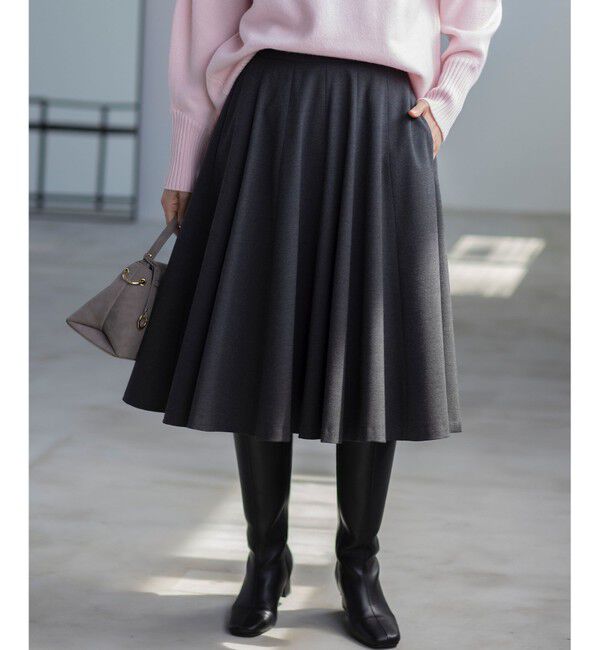組曲「【WEB限定カラーあり】ウールライクストレッチ フレアスカート」|スカート|