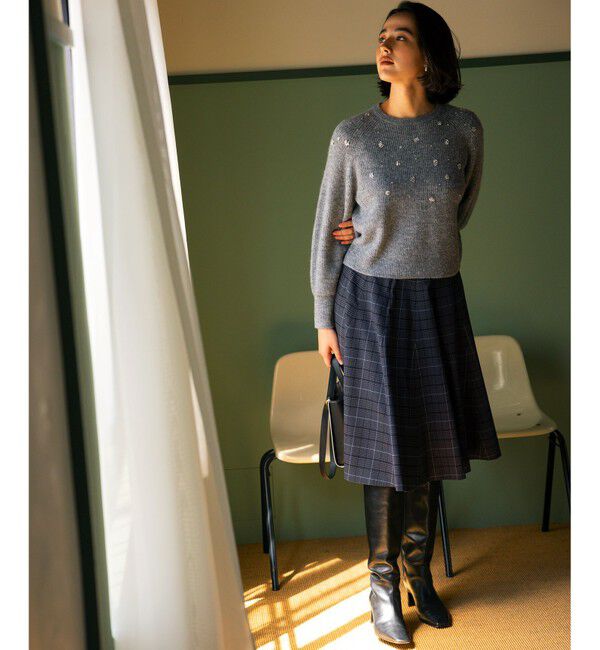 組曲「【WEB限定カラーあり】ウールライクストレッチ フレアスカート」|スカート|