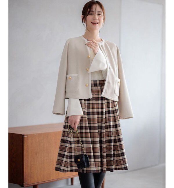 組曲「【WEB限定カラーあり】ウールライクストレッチ フレアスカート」|スカート|