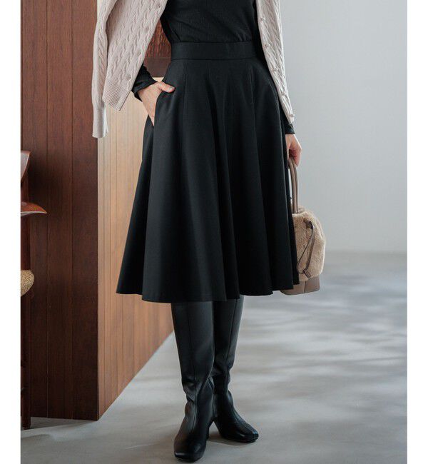 組曲「【WEB限定カラーあり】ウールライクストレッチ フレアスカート」|スカート|【WEB限定】ﾌ