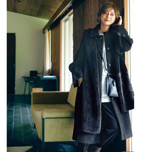 自由区「エコミンクフード付き ストール」|ストール|