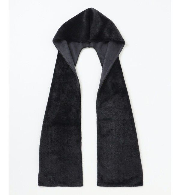 自由区「エコミンクフード付き ストール」|ストール|