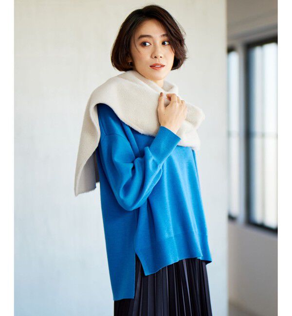 自由区「エコミンクフード付き ストール」|ストール|ベージュ系