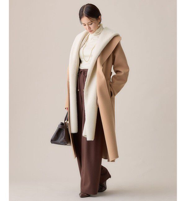 自由区「エコミンクフード付き ストール」|ストール|