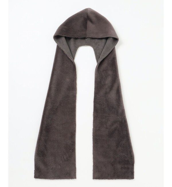 自由区「エコミンクフード付き ストール」|ストール|ﾀﾞｰｸﾌﾞ