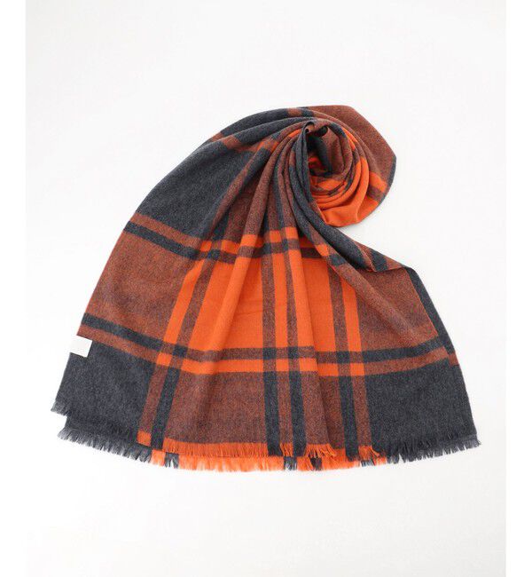自由区「バイカラーチェック ストール」|ストール|
