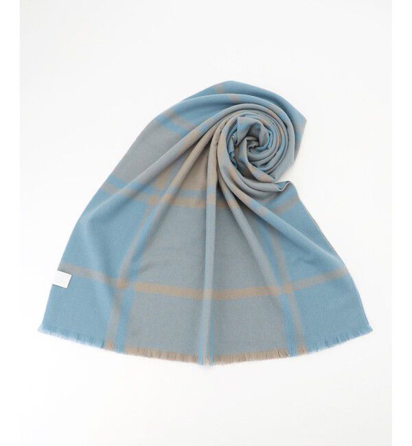 自由区「バイカラーチェック ストール」|ストール|