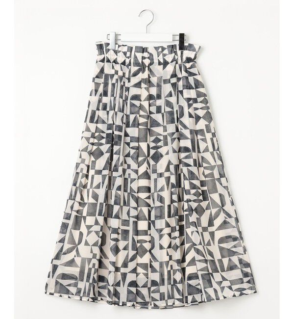 23区「【洗える】Ratti ウォールプリント フレアスカート」|スカート|