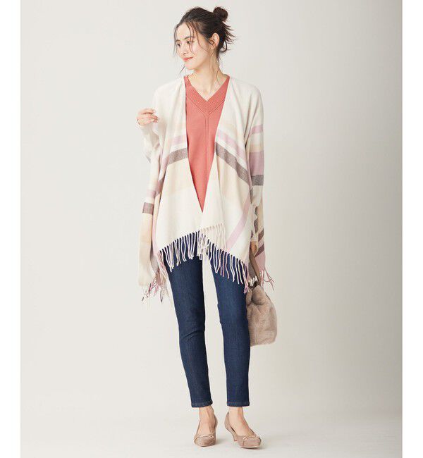 any SiS「チェック ポンチョ」|ストール|