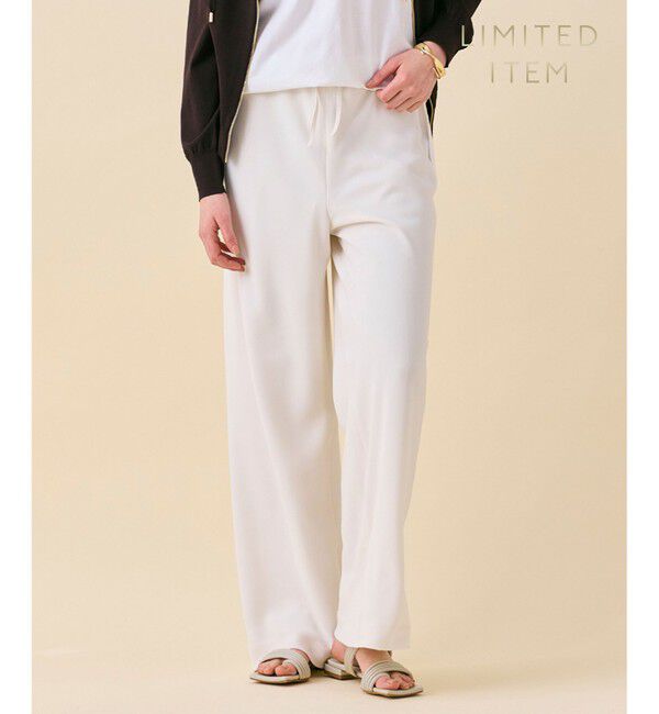 BEIGE,「【WEB限定・洗える】CELOSIA / ドロストワイドパンツ」|その他|Off White