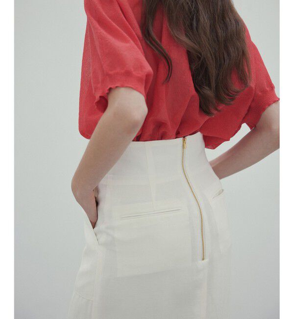 BEIGE,「【洗える】BERNARD / リネンアウトポケットハイウエストスカート」|スカート|