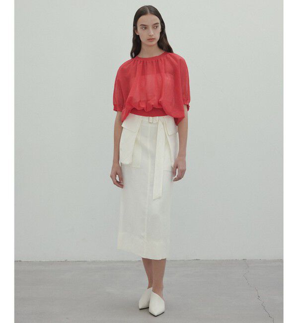 BEIGE,「【洗える】BERNARD / リネンアウトポケットハイウエストスカート」|スカート|