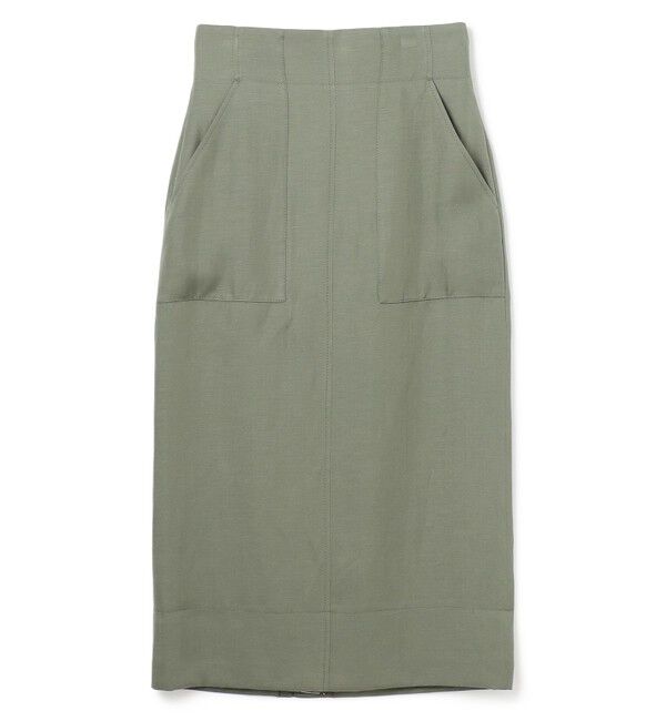 BEIGE,「【洗える】BERNARD / リネンアウトポケットハイウエストスカート」|スカート|