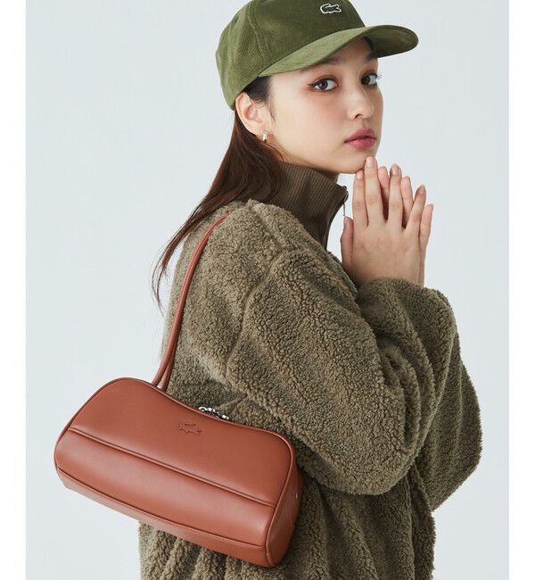 LACOSTE「ローラレザーショルダーバッグ」|ショルダー・メッセンジャー|ブラウン