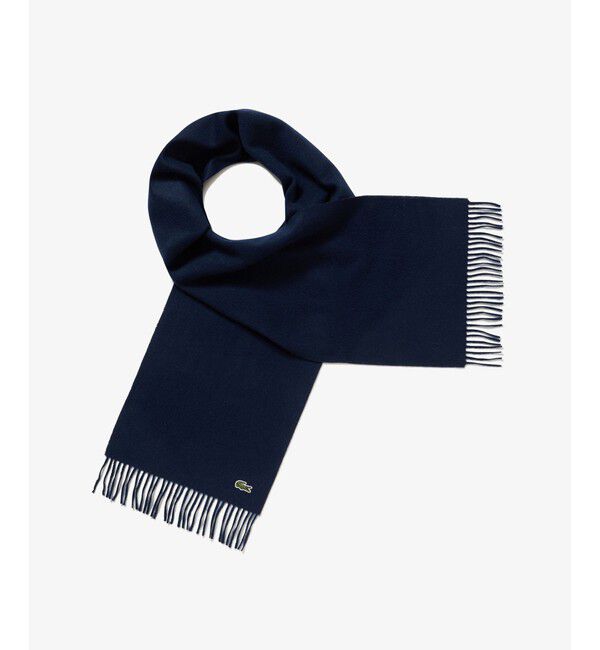LACOSTE「メリノウールスクールマフラー」|マフラー|ネイビー