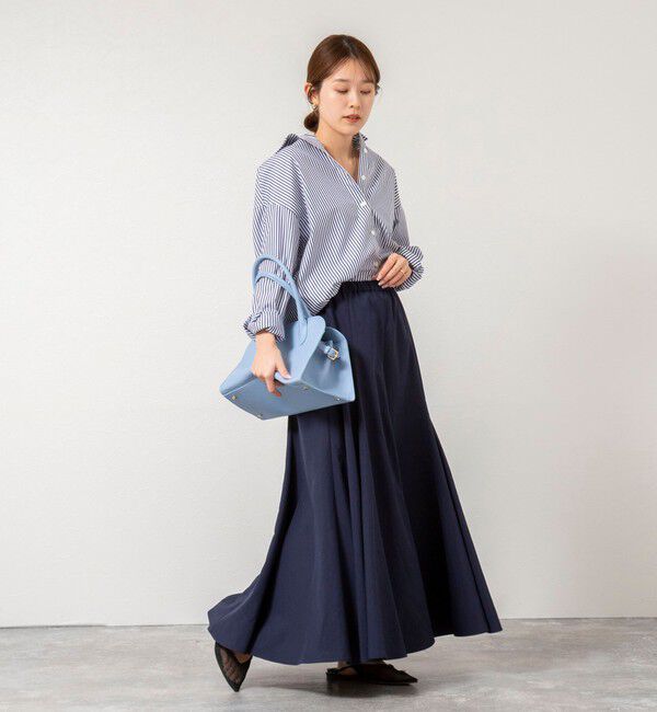 NOLLEY'S「【WEB＆一部店舗限定色アイテム】ウォッシャブルヴィンテージタフタマチ入りマキシスカート」|スカート|