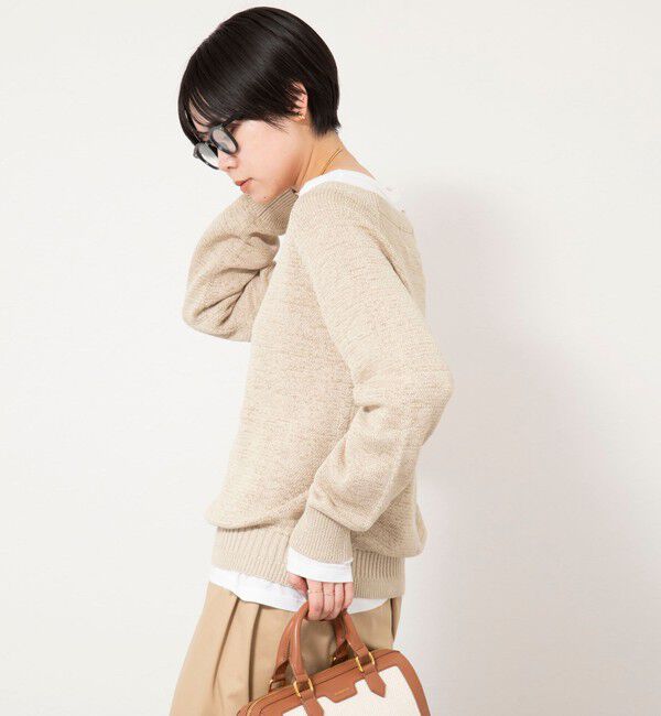 Rie Miller「《手洗い可能》ボートネックプルオーバーテープヤーン」|ニット・セーター|