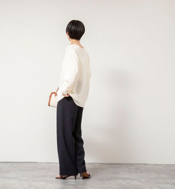 NOLLEY'S sophi「《手洗い可能》片畦前スリットプルオーバー」|ニット・セーター|