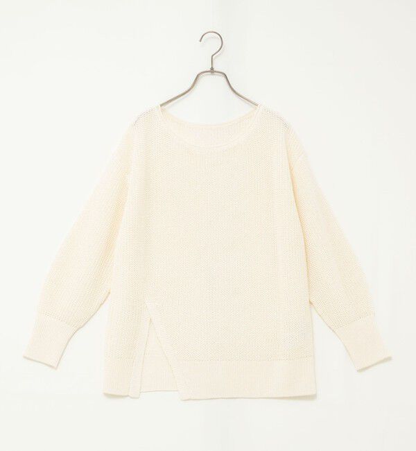 NOLLEY'S sophi「《手洗い可能》片畦前スリットプルオーバー」|ニット・セーター|