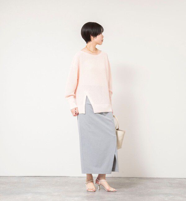 NOLLEY'S sophi「《手洗い可能》片畦前スリットプルオーバー」|ニット・セーター|