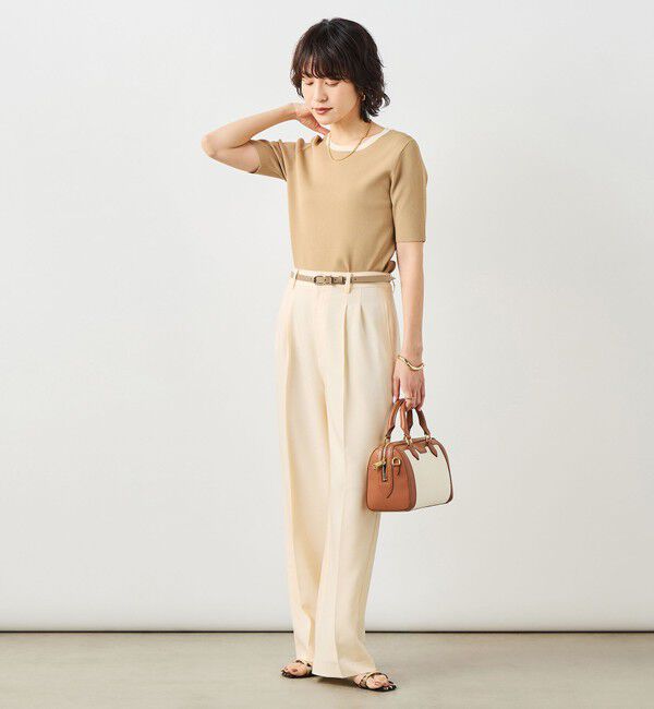 NOLLEY'S sophi「NEW morisachi《セットアップ対応》ウォッシャブルスラブオックスタックワイドパンツ」|その他|