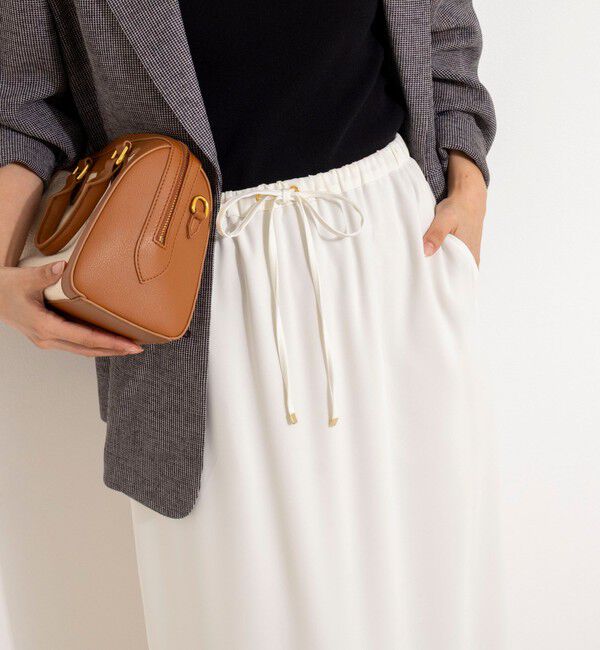 NOLLEY'S「ウォッシャブルハイスペックサテンロングスカート」|フレア|