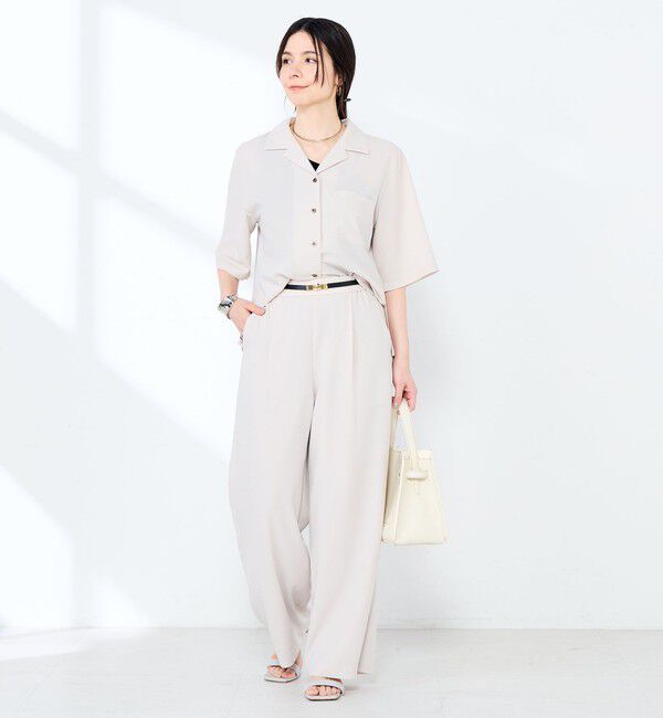 NOLLEY'S sophi「《セットアップ対応》ウォッシャブルエアリージョーゼットイージーワイドパンツ」|その他|