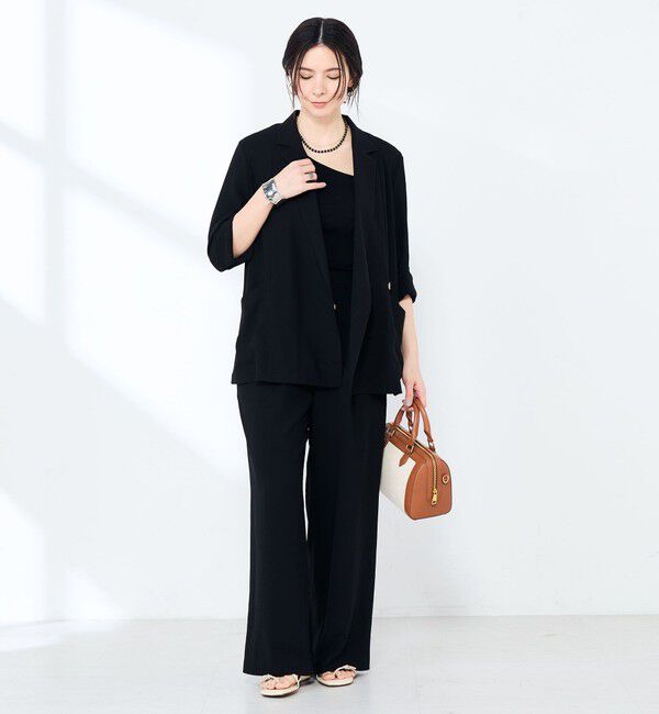 NOLLEY'S sophi「《セットアップ対応》ウォッシャブルエアリージョーゼットイージーワイドパンツ」|その他|