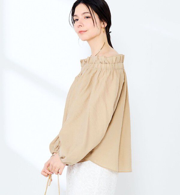 NOLLEY'S sophi「ウォッシャブルシアーシルクワッシャーオフショルブラウス」|シャツ・ブラウス|