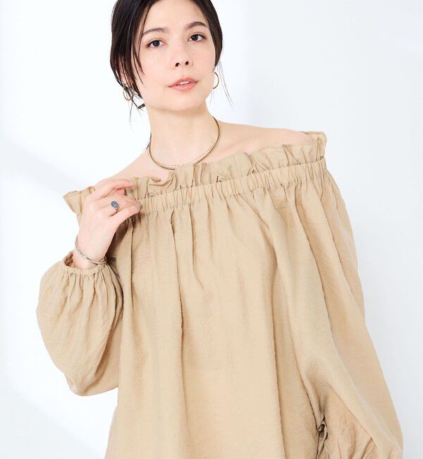 NOLLEY'S sophi「ウォッシャブルシアーシルクワッシャーオフショルブラウス」|シャツ・ブラウス|