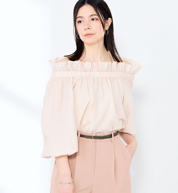 NOLLEY'S sophi「ウォッシャブルシアーシルクワッシャーオフショルブラウス」|シャツ・ブラウス|